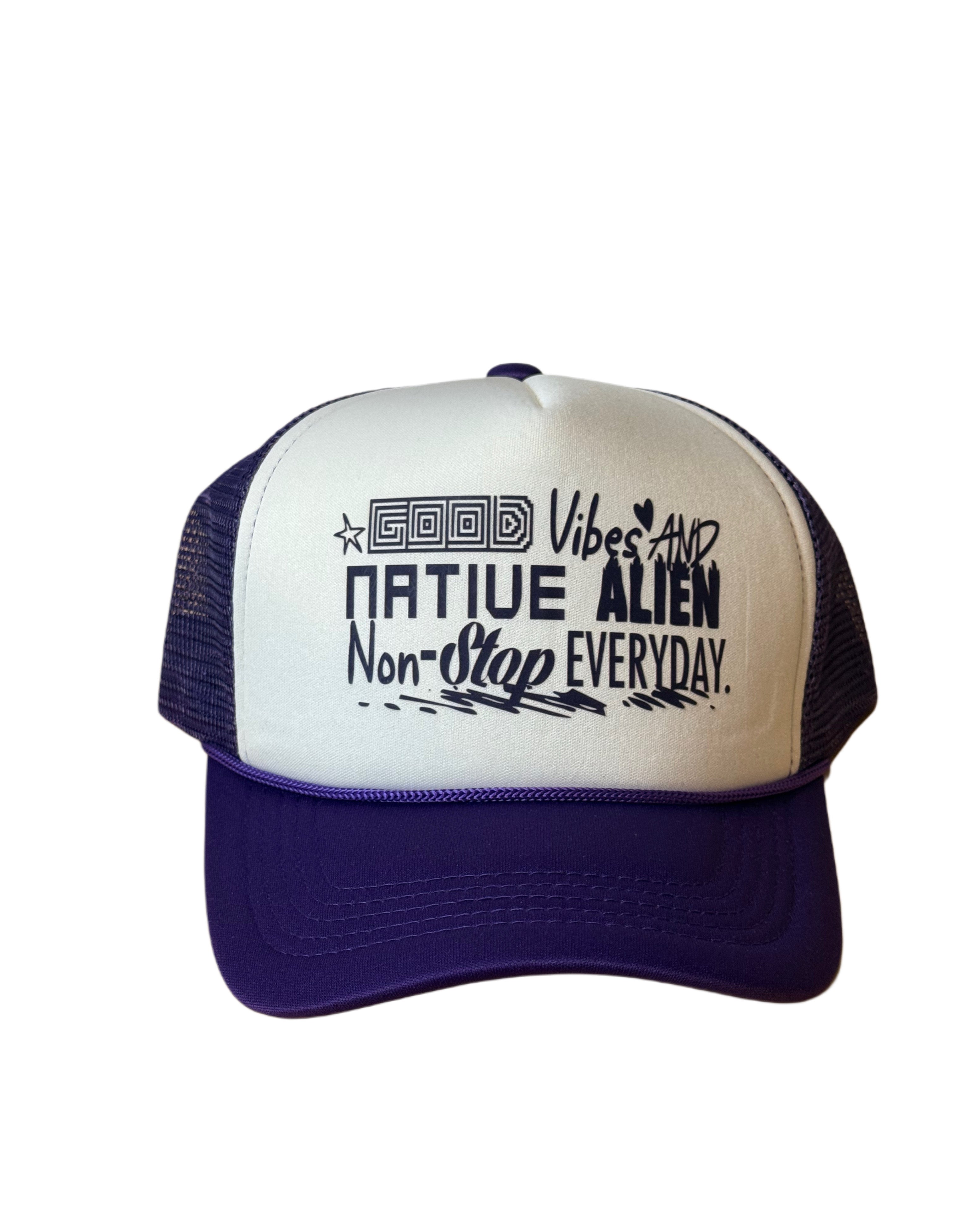 NATIVE ALIEN GOOD VIBES TRUCKER HAT